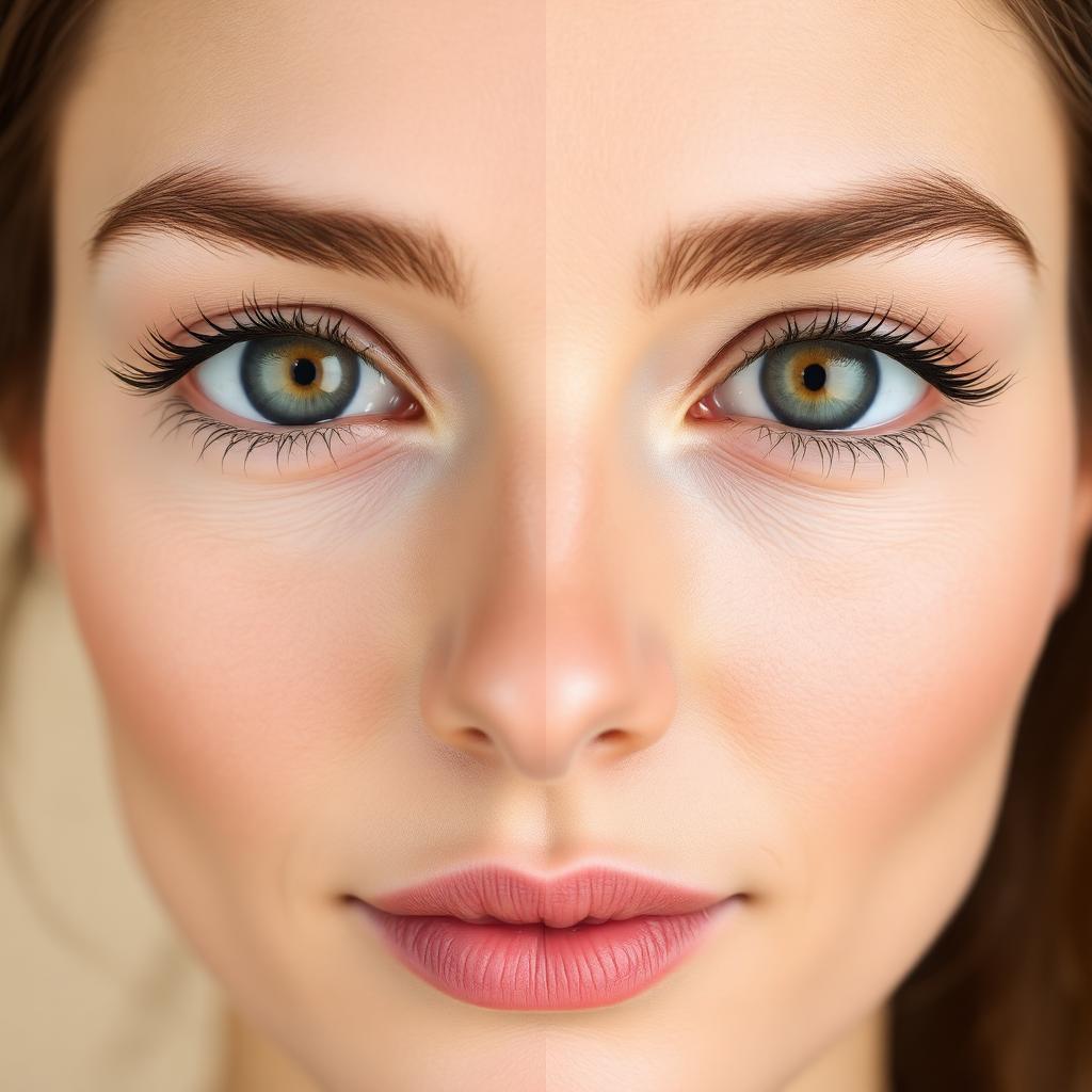 Antes e depois de blefaroplastia - Caso 01
